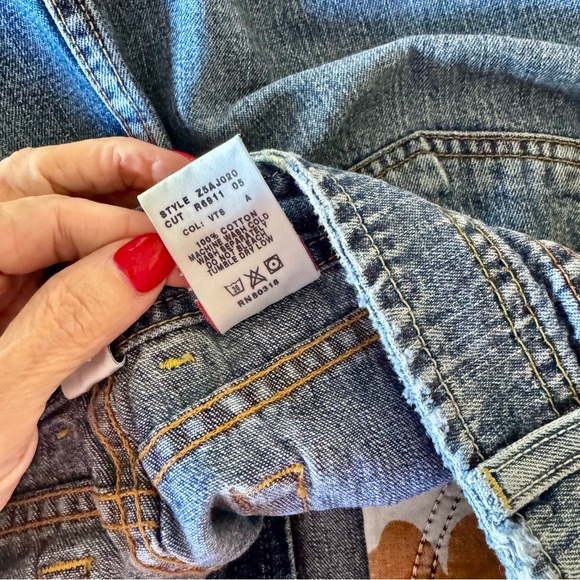 Lucky Brand raw hem denim mini skirt 8 - Picture 5 of 8